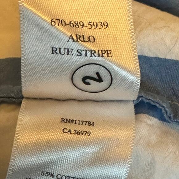 Rails Arlo Rue Stripe Blue & White Button-Up Shirt Women’s Size M - Picture 7 of 9